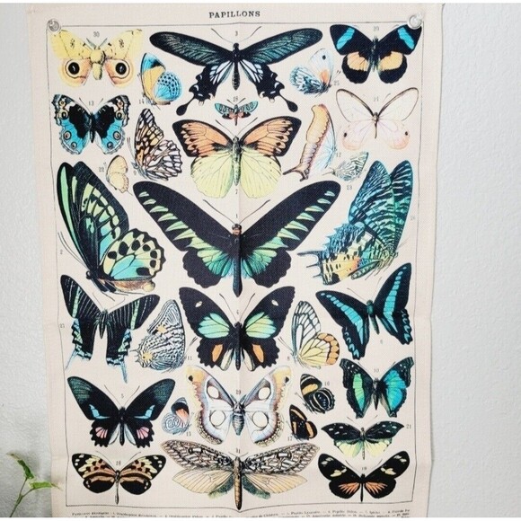 Pillow Case/Cushion Cover & Wall tapestry Botanical SET Butterflies Monarch Boho - Picture 11 of 16